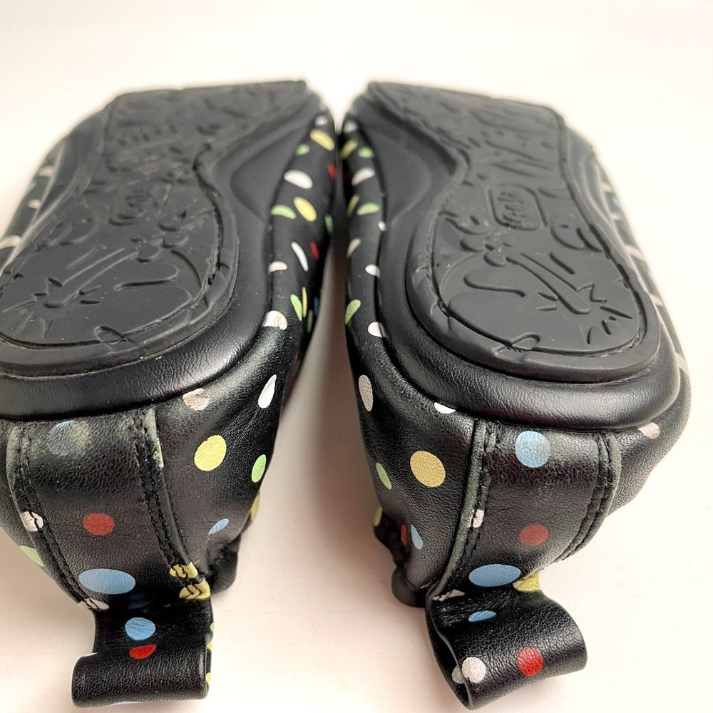 Gola Logic black leather ballet flats with polka dots - size 7 - Picture 9 of 10